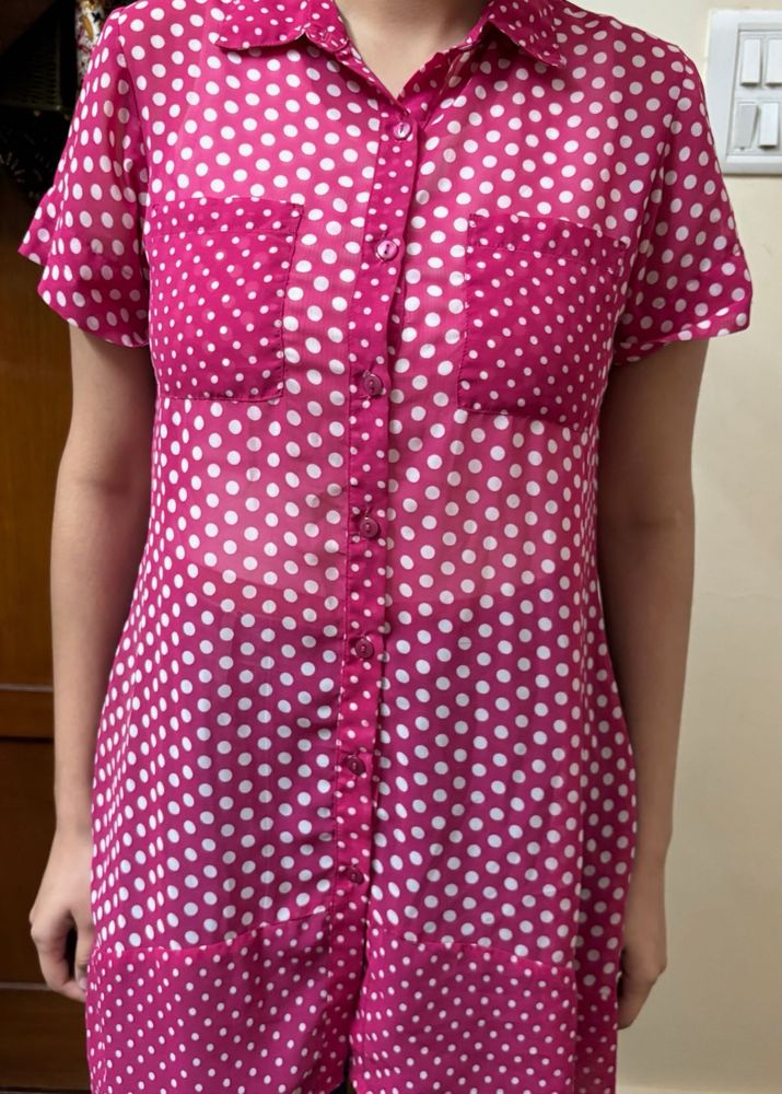 Pink Polka Dot Tunic