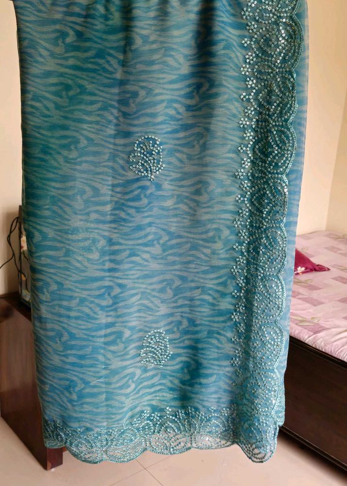 Skyblue  New Saree