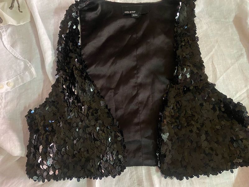 Sequin Embellished Vest