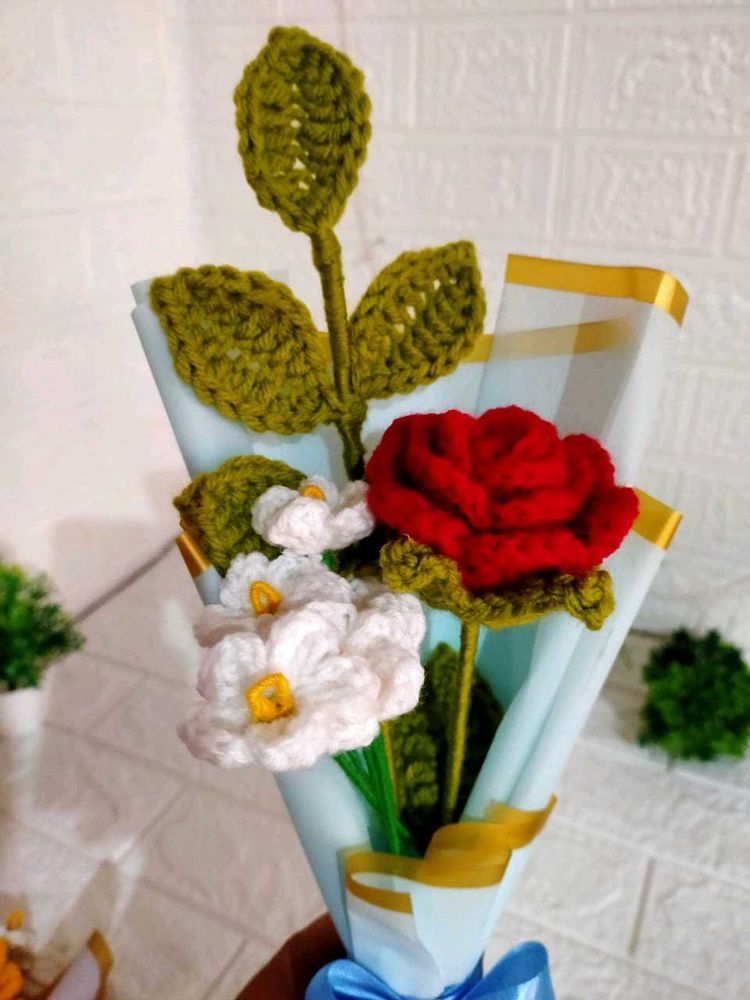 Crochet Rose🌹🌹 Flower Bouquet💐💐