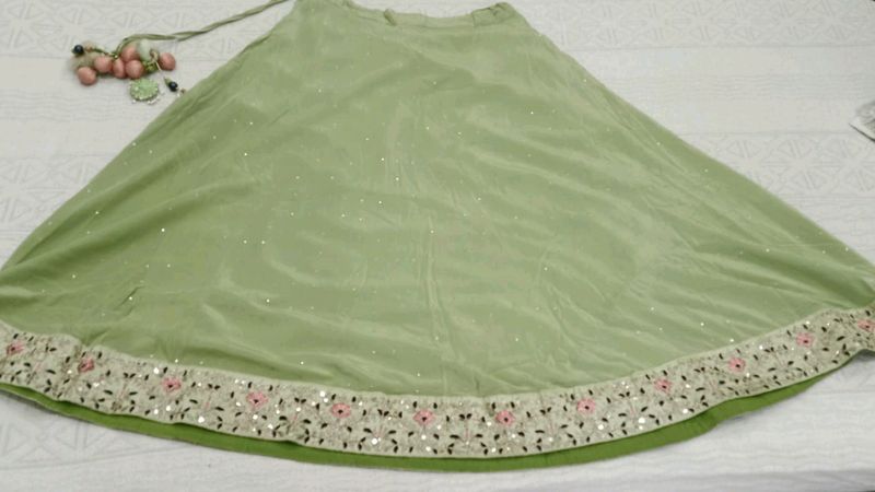 Green Long Skirt