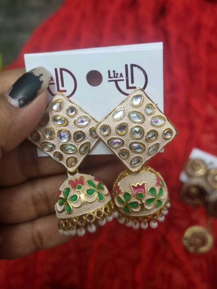 Floral Jhumka Earrings