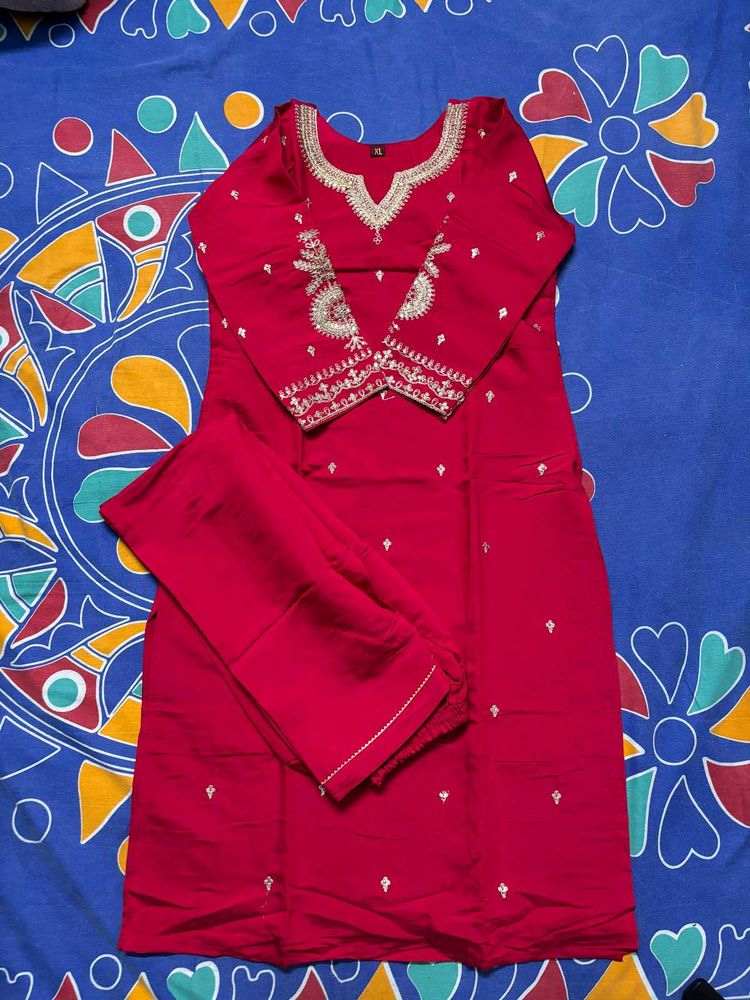Elegant Red Kurta Set