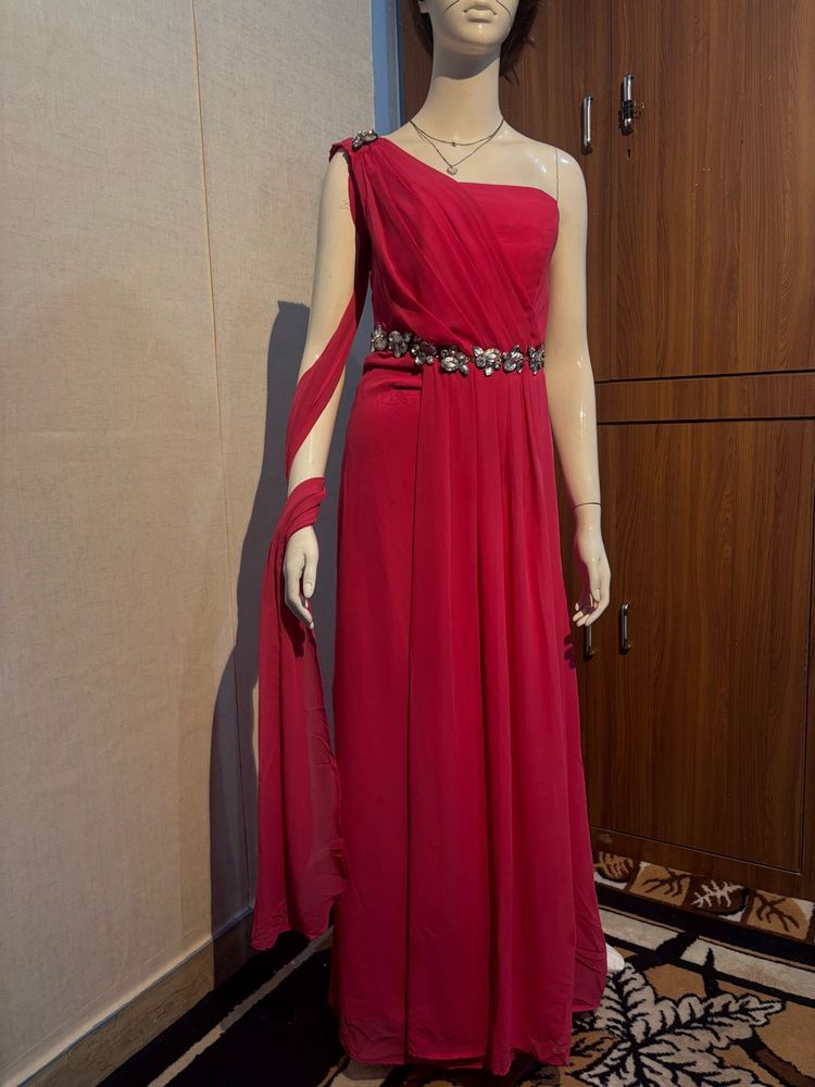 Elegant Red Ethnic Gown