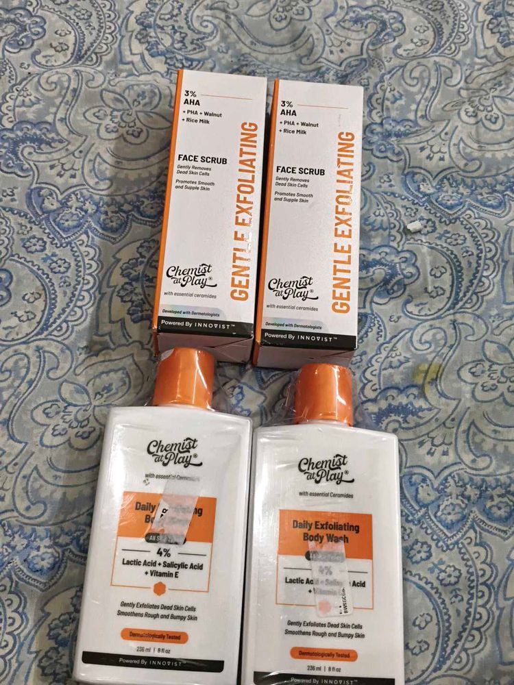 Chemist at Play Combo (2bodywash + 2 Scrub)