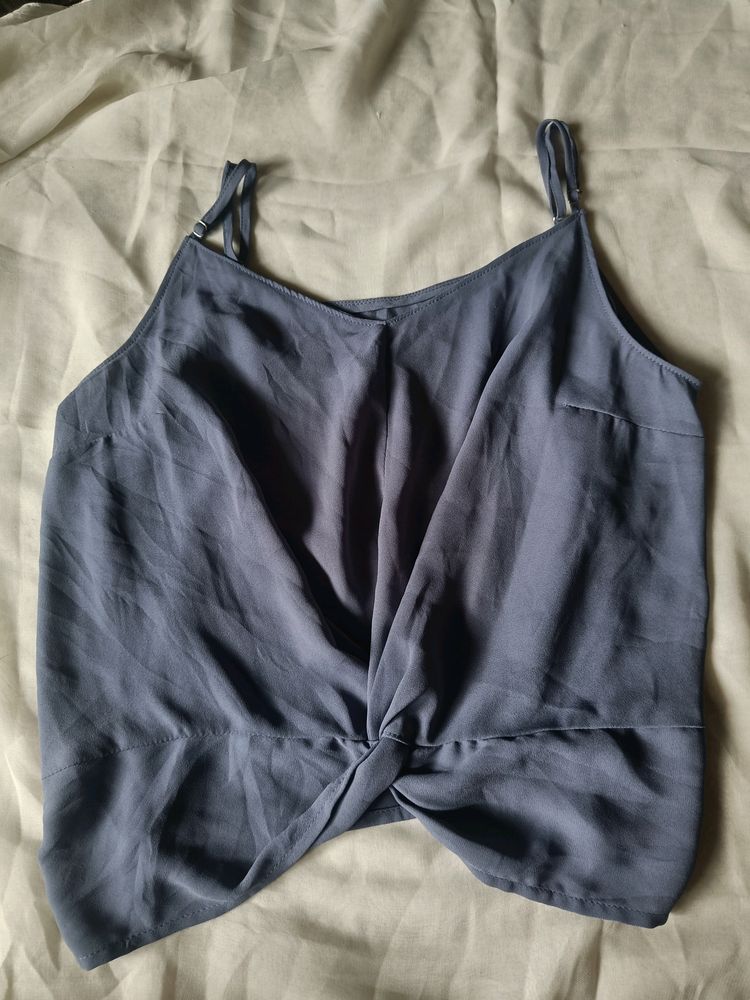 Grey Crop Top For Women