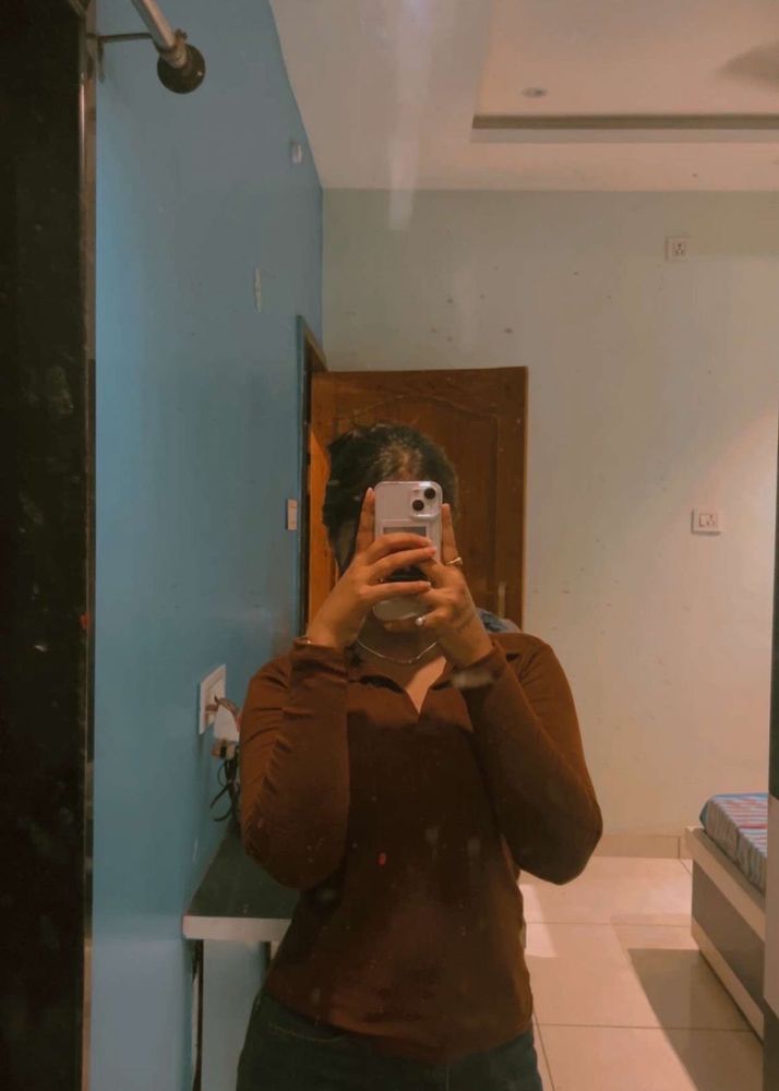 Brown Long Sleeve Top