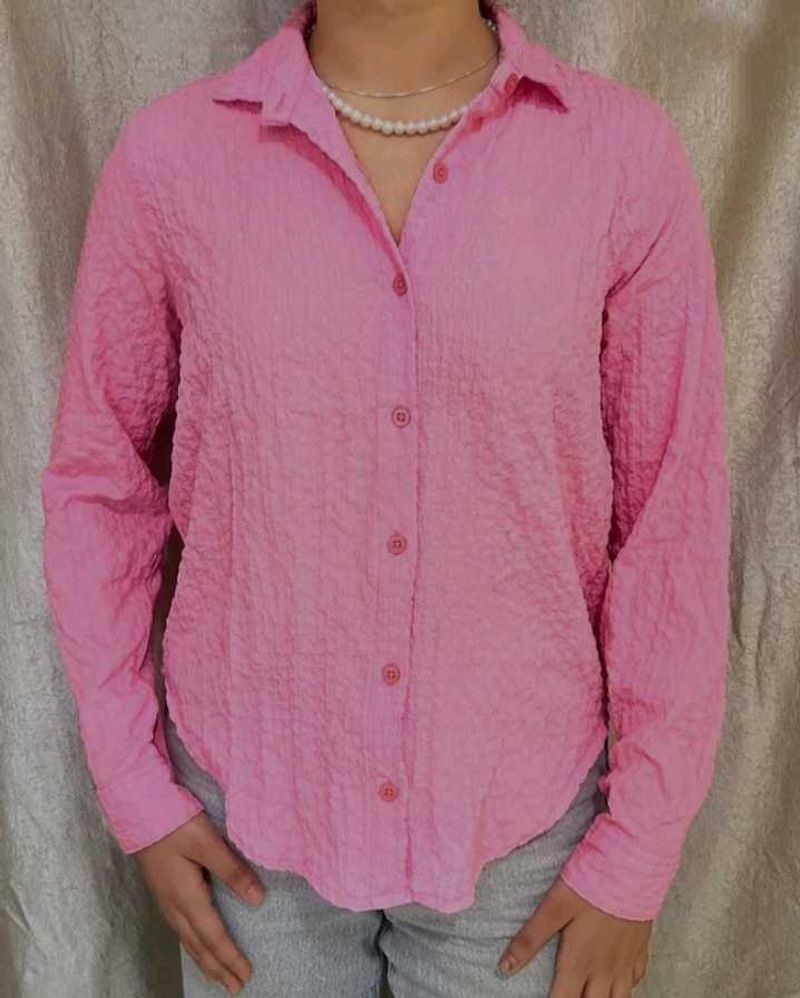 Textured Pink Shirt