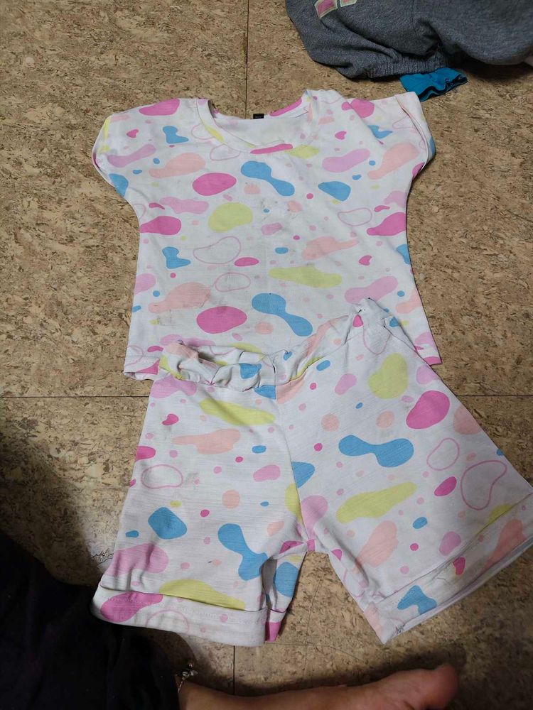 4 Set Baby Combo Top Pant Frock Tshirt One Piece