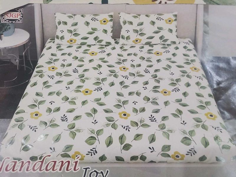 Flower Printed Double Bedsheet