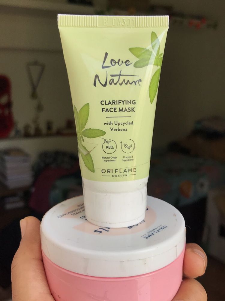 Oriflame Love Nature Face Mask And Cream Combo