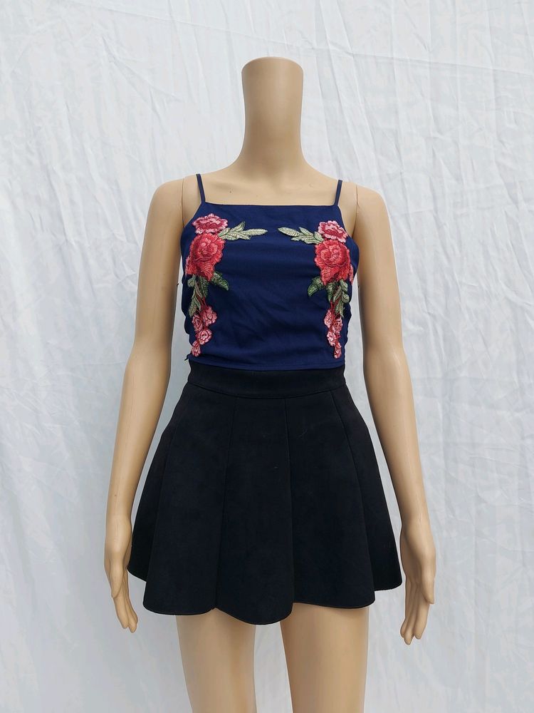Floral Embroidered Tank Top