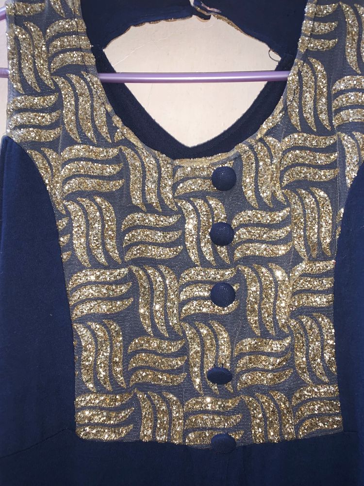 Sleeveless Front And Side Open Dress For Women