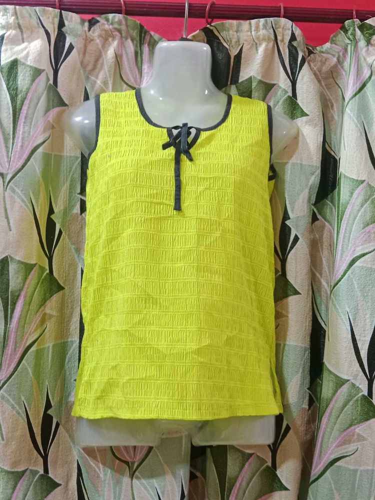 Yellow Sleeveless Top