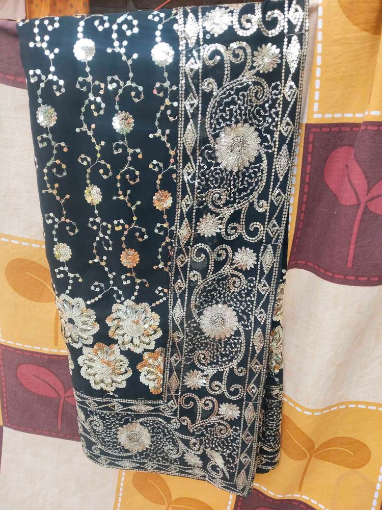 Elegant Embellished  black Saree