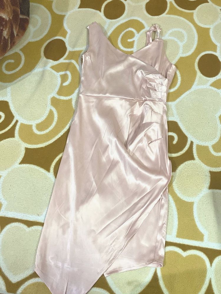 Elegant Blush One-Shoulder Dress