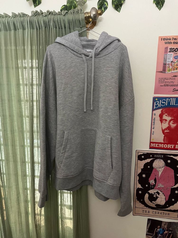 Zara Grey Oversized Hoodie