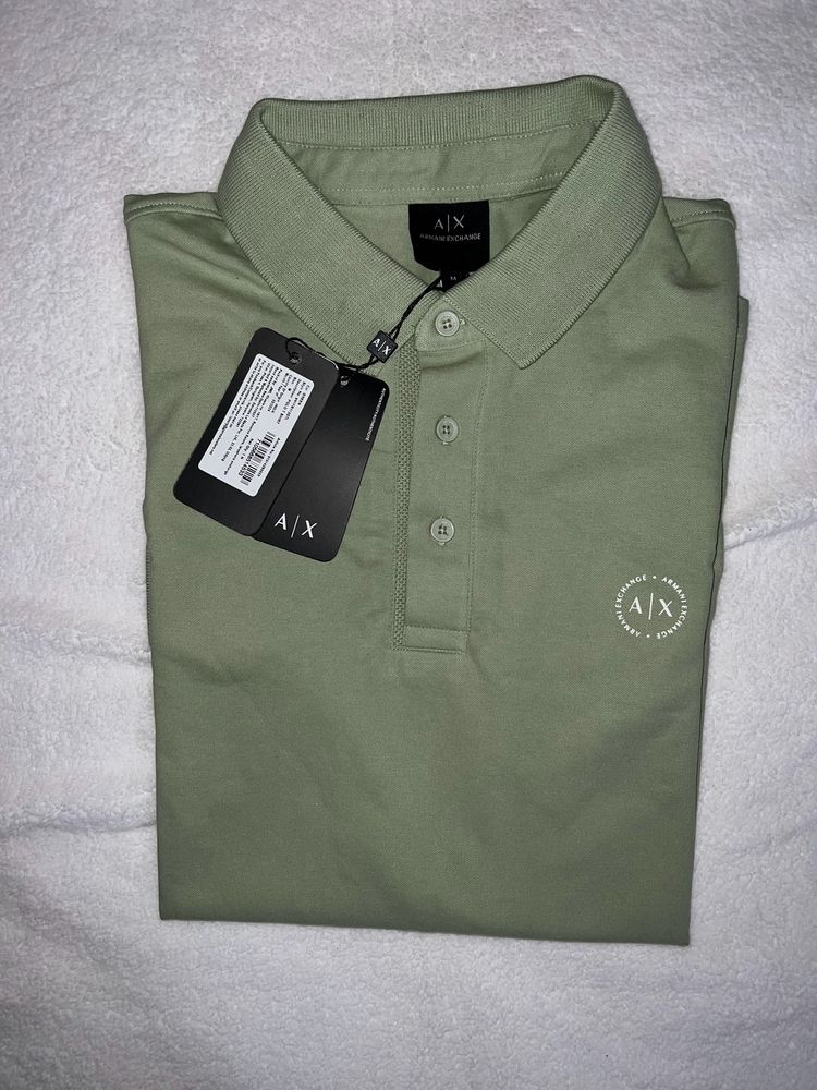 Men Armani Exchange Signature AX Logo Polo Tshirt