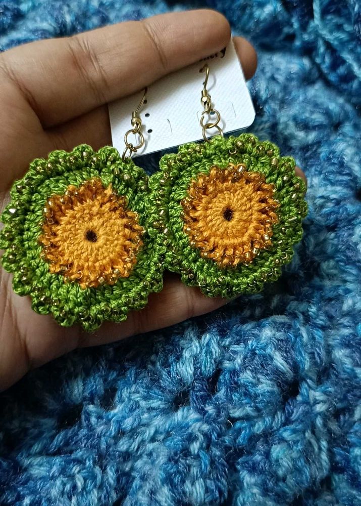 Crochet Flower Earrings