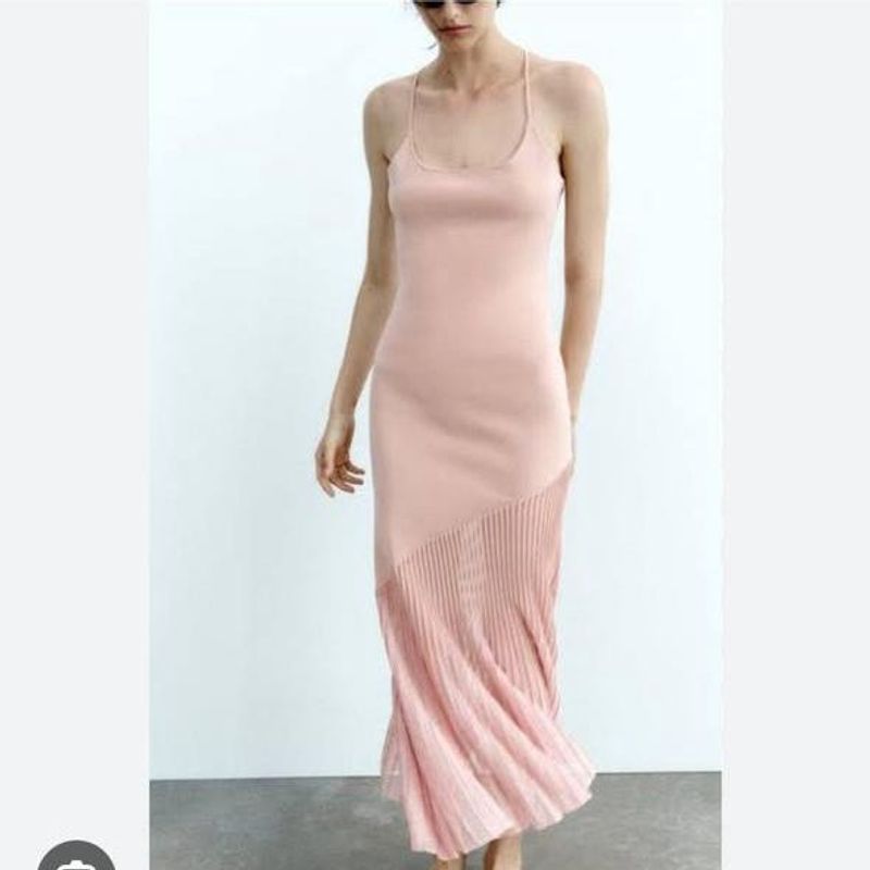 Zara Pleated Mermaid Knit Dress