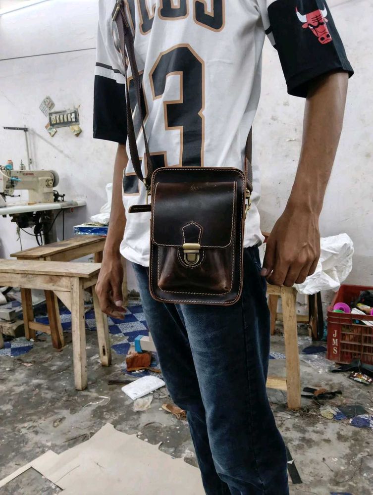 Leather Unisex Crossbody Bag