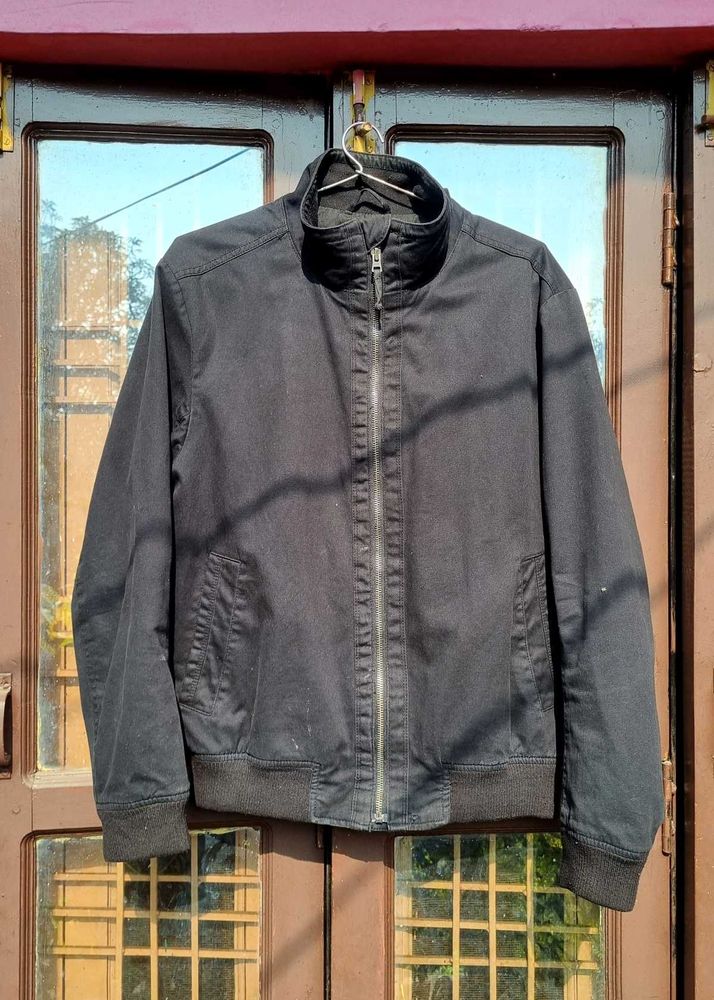 Classic Black Bomber Jacket