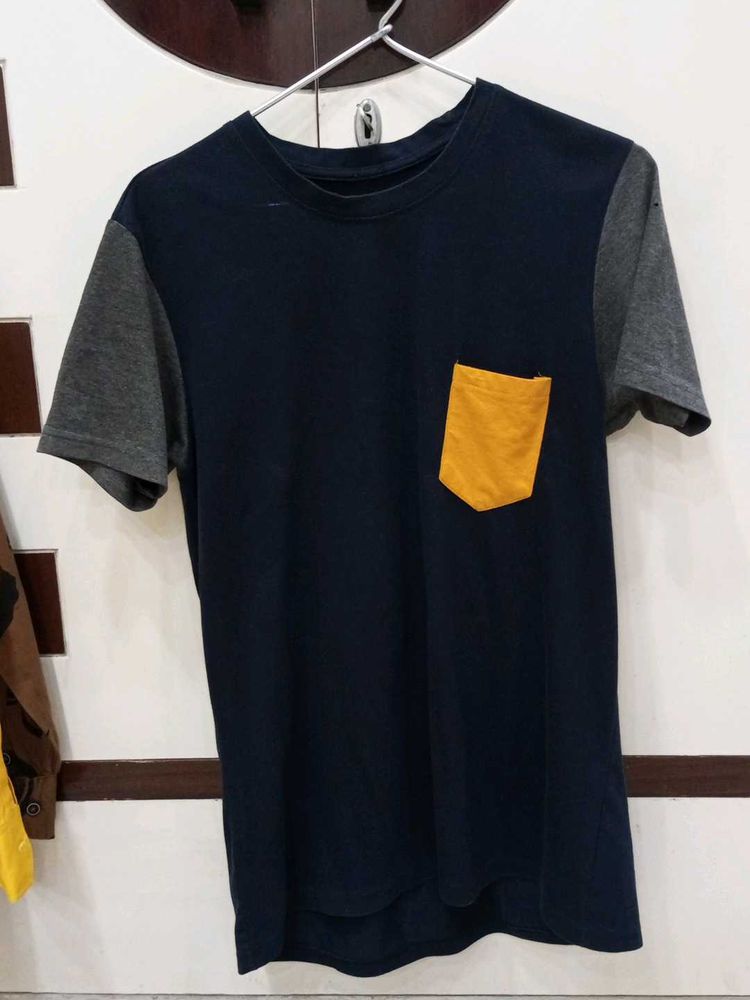 Stylish Navy T-Shirt with Pocket