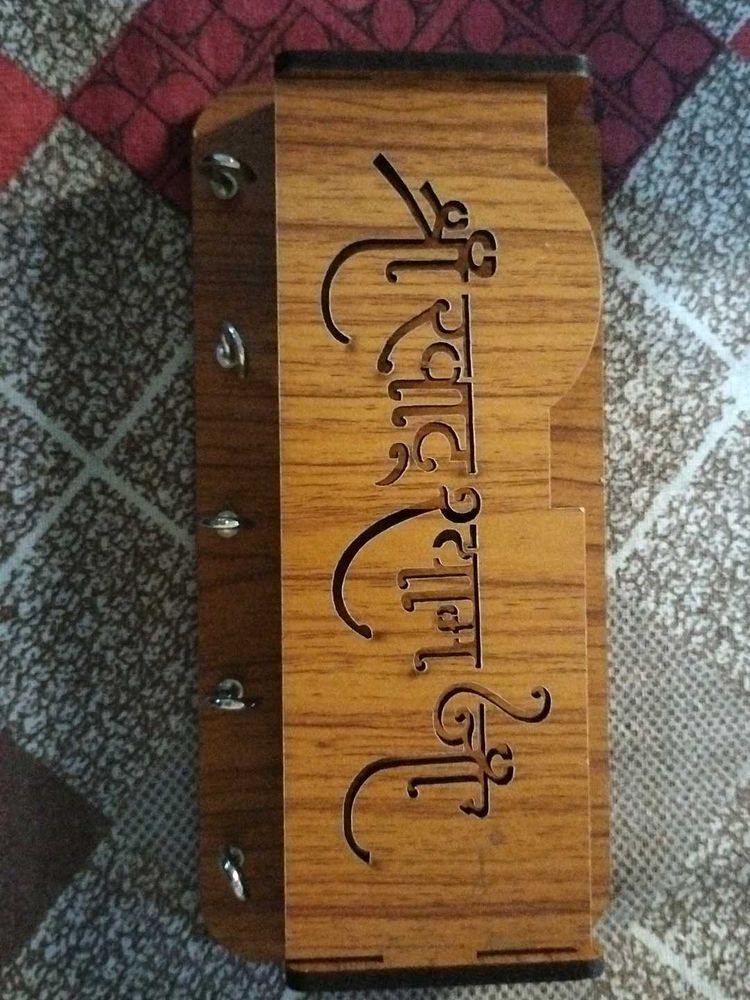 Wooden Key Holder with Stand