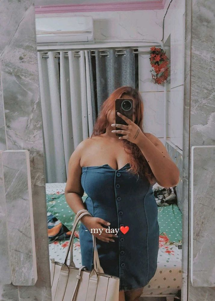 Denim Mini Tube Dress