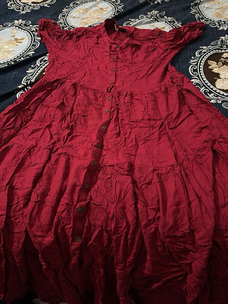 Red Tiered Dress