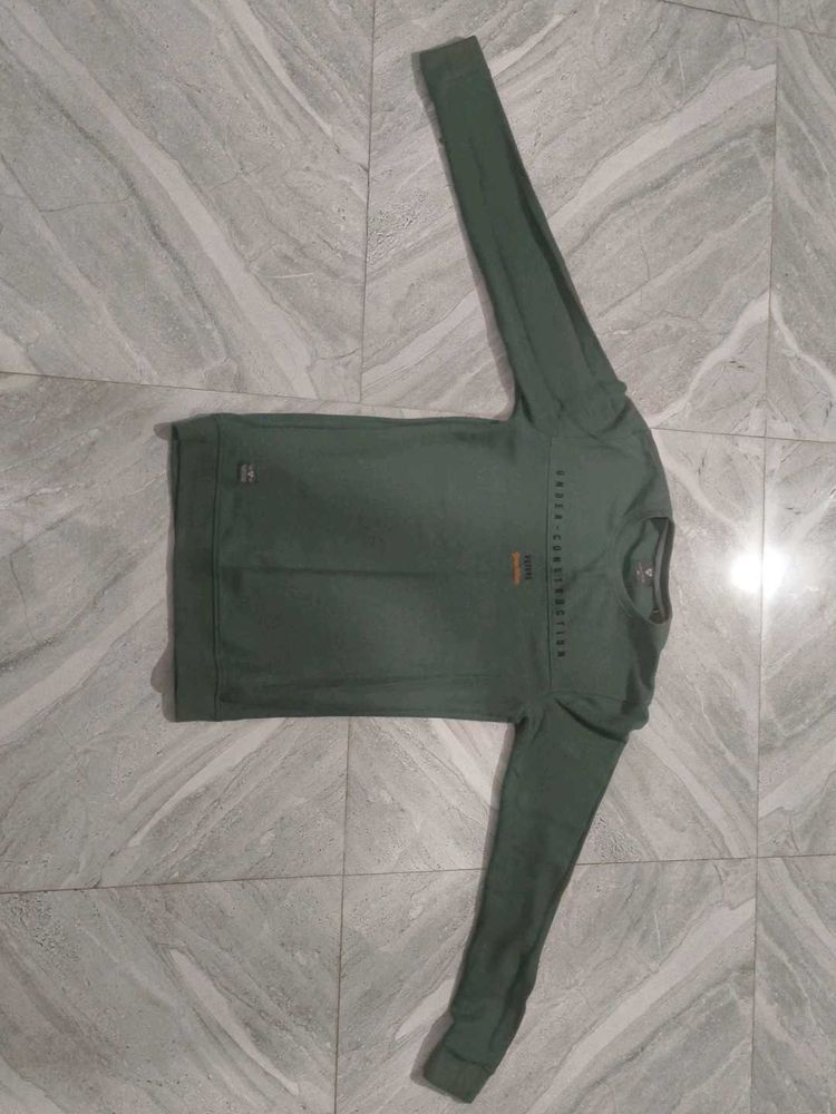 Green Printed Sweatshirt