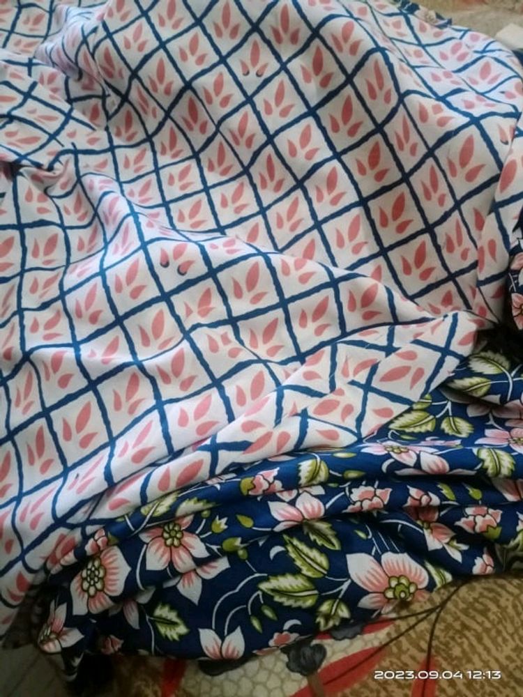 Cotton Ankarkali Suit Paint With Duppata Size Xxl