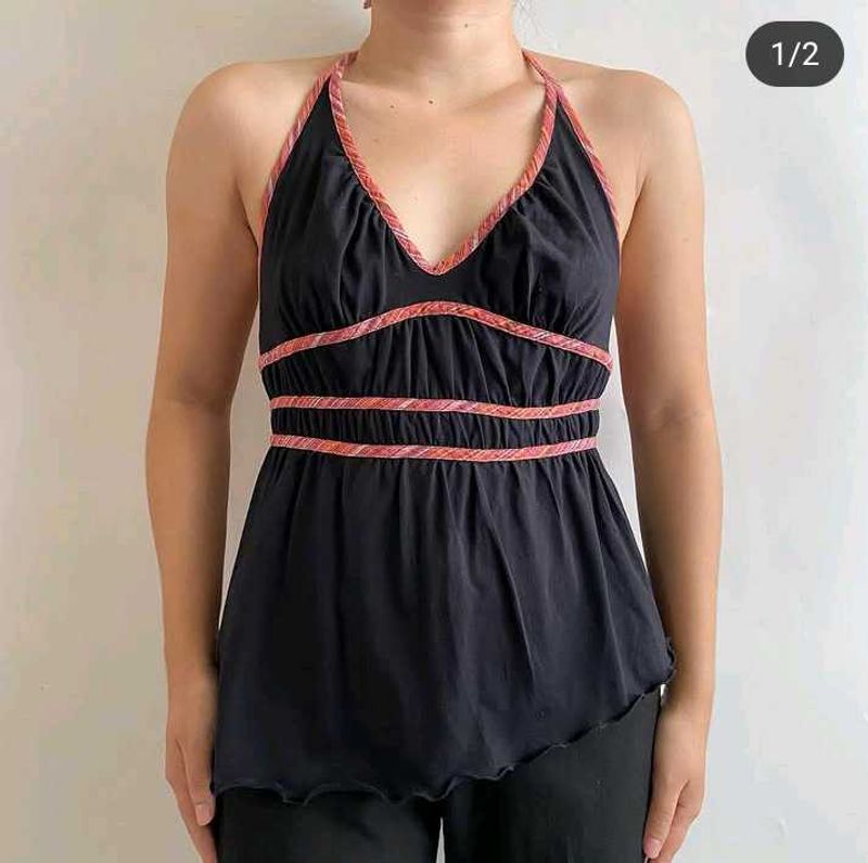 Black Halter Top