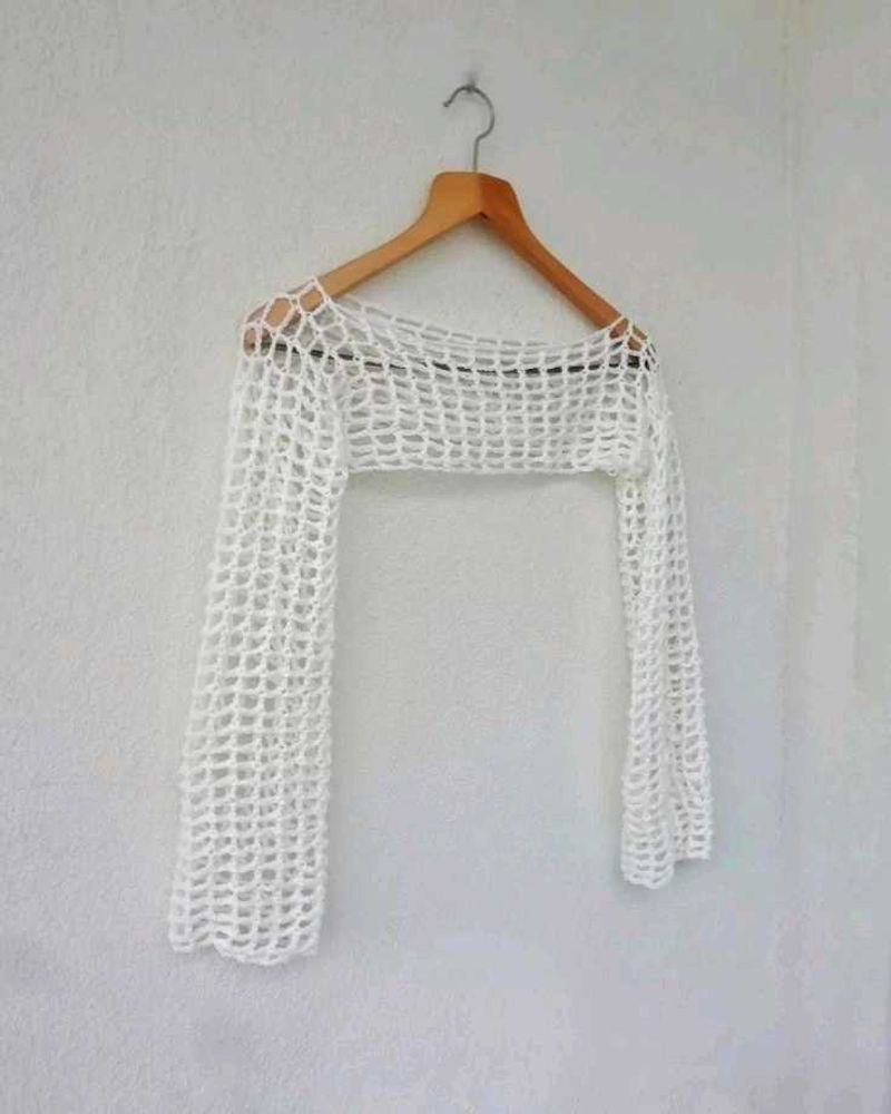 Crochet Sleeve Shrug From Etsy