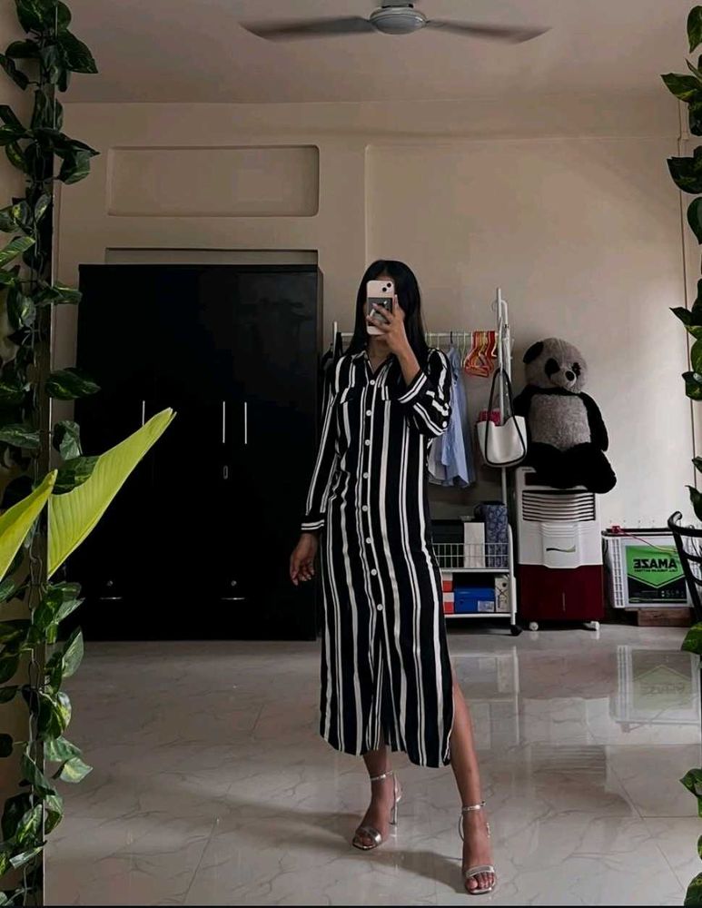 Striped Shirt Dress