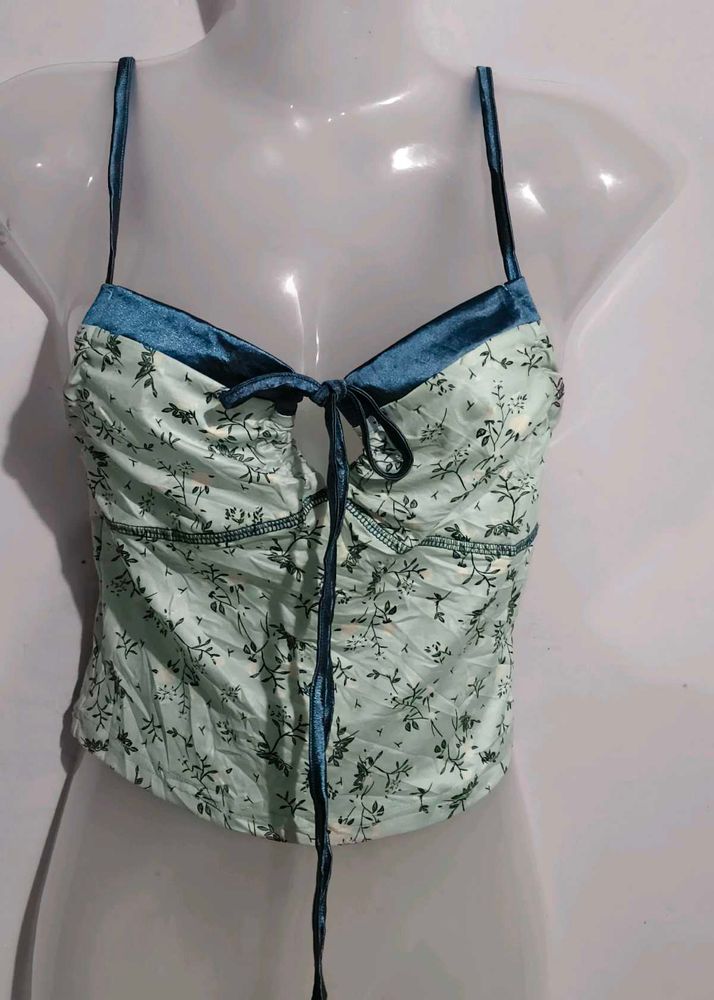 Floral Tie-Front Cami Top