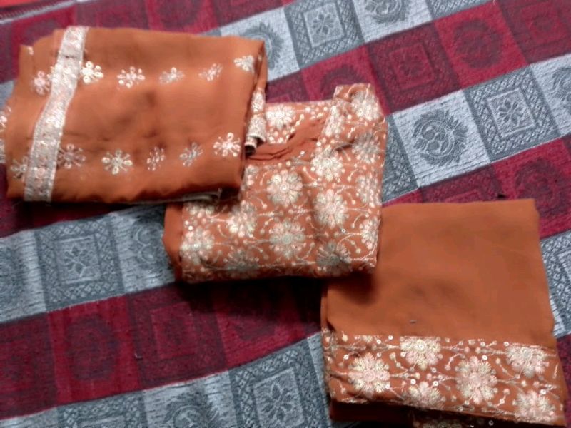 Mix Cotton Fabric With Heavy Resham Kadhai Suit