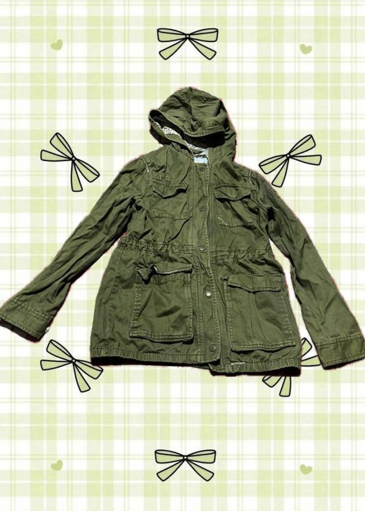 Olive Green Hooded Jacket