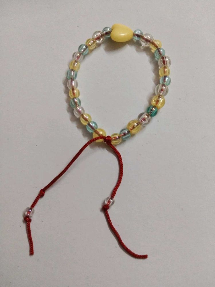 Beaded Heart Charm Bracelet
