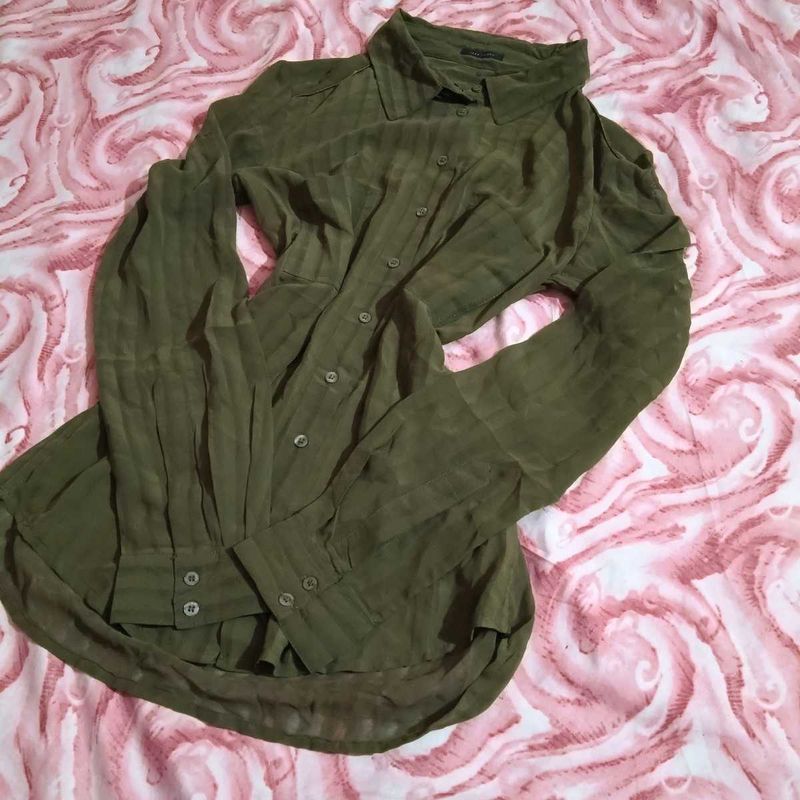 Sheer Olive Shirt