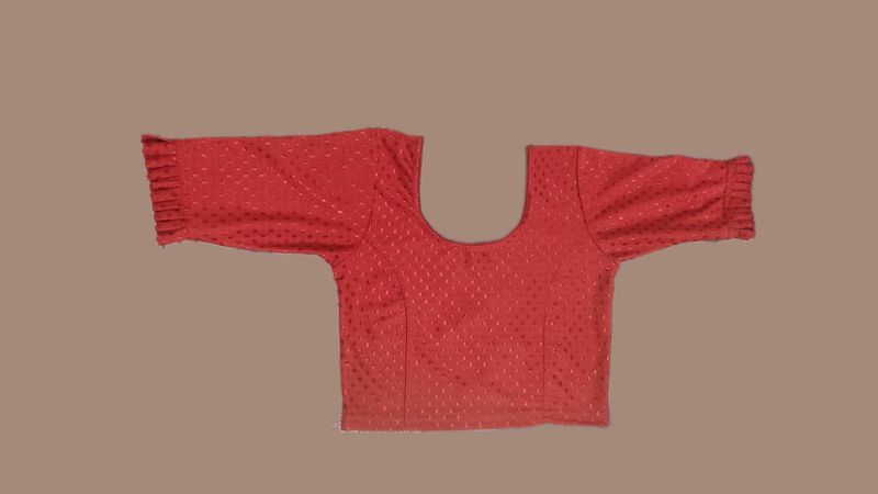 Red Readymade Saree Blouse