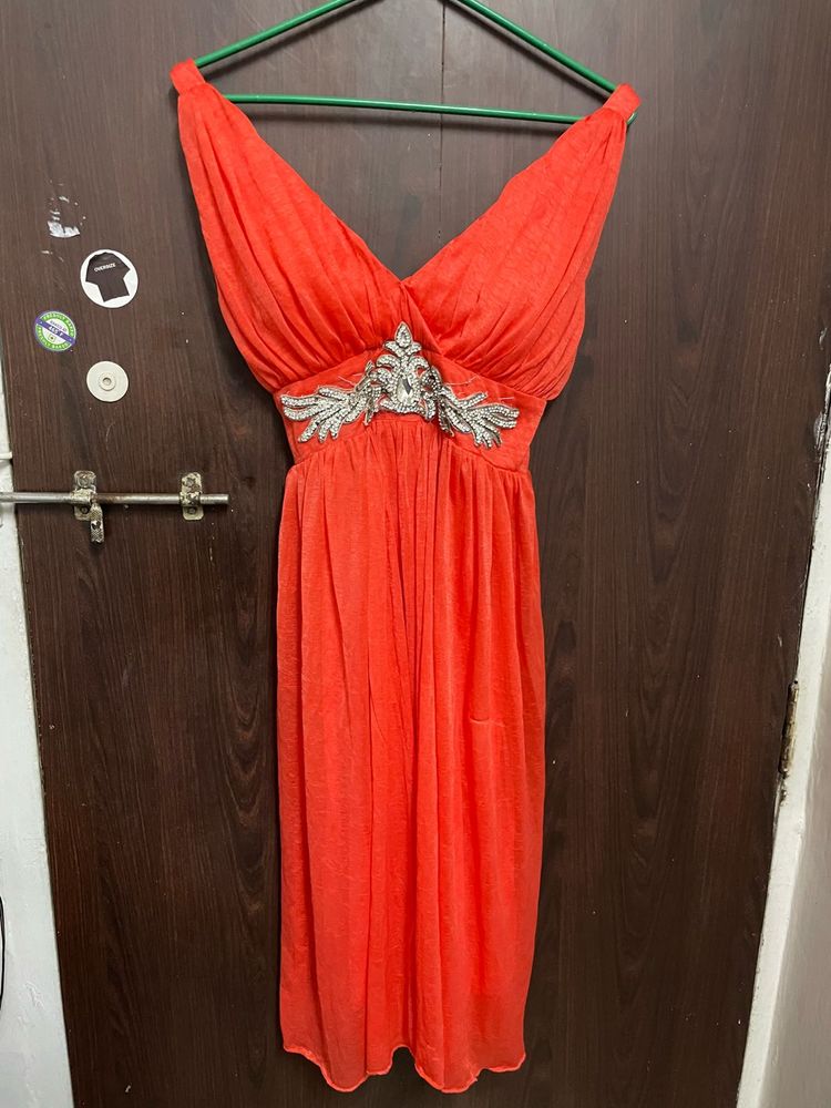 Elegant Orange Dress