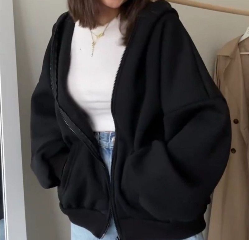 Black Oversized Hoodie