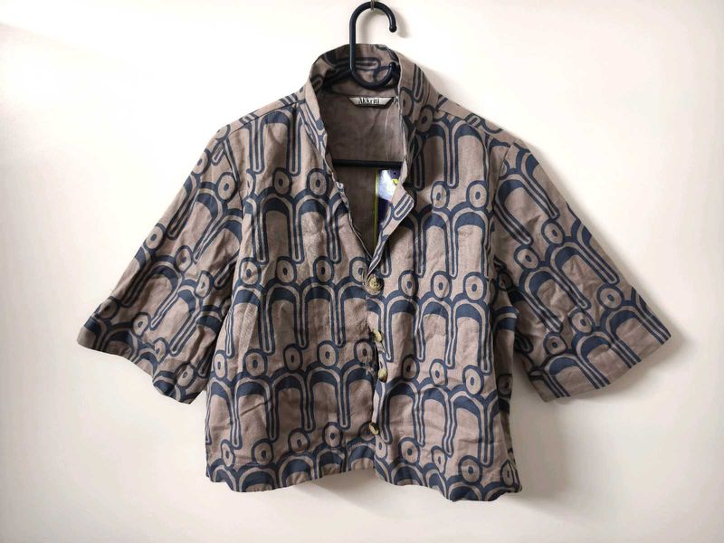 Unique Pattern Cropped Jacket