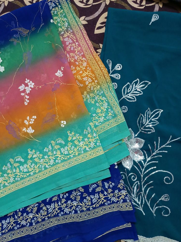Combo Of 3 Georgette Saress