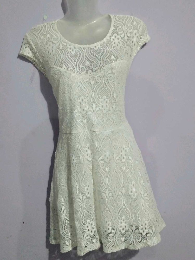 WHITE LACE FROCK