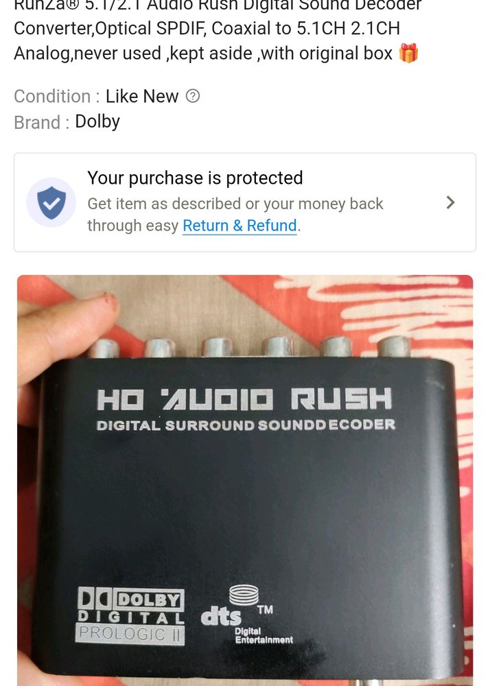 Audio Rush Digital Sound Decorder..... Au...