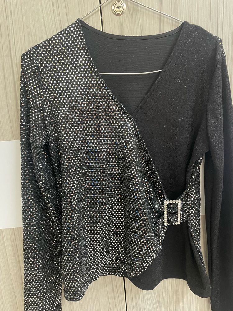 Party Wear black Shiny Gorgeous Top