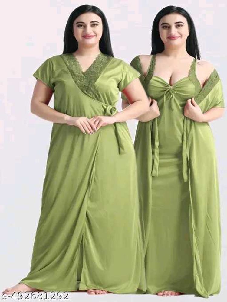 Olive Green Nighty Set