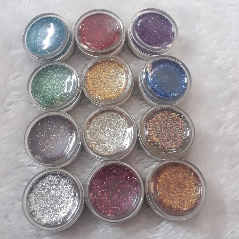 Mac Shining Eyeshadow Glitter/Shimmer Powder(12 Pc